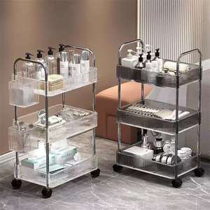 Carrito de Herramientas Transparente de Acrílico de Alta Gama para Salón de Belleza y Barbería, Base para Instrumentos, Estante de Almacenamiento - Product Image 4