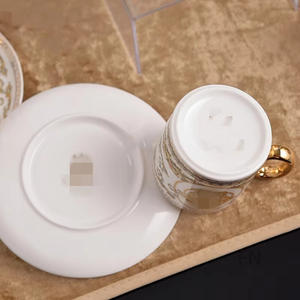 Service à café occidental en porcelaine de Chine osseuse Service à thé en porcelaine blanche Service à thé en porcelaine blanche de luxe élégant et accessible - Product Image 3