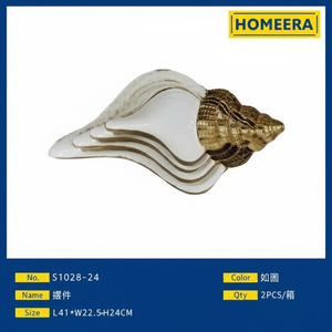 Platino bianco L41 W225 H4CM ornamento in ceramica per la decorazione della casa oggetti decorativi all'ingrosso - Product Image 1