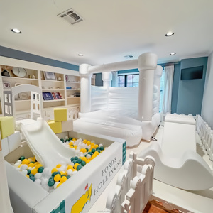 Set di Attrezzature Nanpak Bianco per <span class=keywords><strong>Area</strong></span> <span class=keywords><strong>Giochi</strong></span> Interna con Piscina di Palline e Scivolo Morbidi in Schiuma per Bambini e Feste - Product Image 6