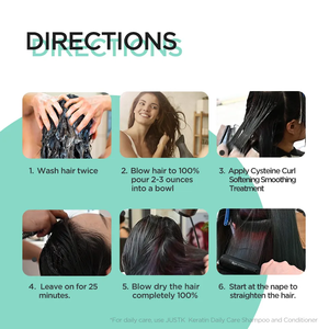Justk Cysteine Curl Softening Smoothing Treatment voor professioneel gebruik in de salon 100ml 1000ml Proteïne Haarverstevigende Keratine Haarbehandeling - Product Image 4