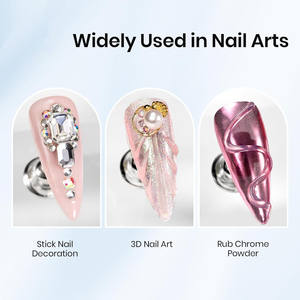 3d Gel Nail Art <span class=keywords><strong>Halloween</strong></span> White No Wipe Nail Polish 3D Rhinestone Building Multi-Function Drawing Gel for DIY Manicure Designs - Product Image 4