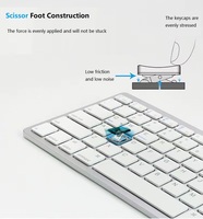 Keyboard Mini Ultra-Tipis 78 Tombol Nirkabel 2.4Ghz Scissor USB Baru dari Pabrik OEM untuk Laptop Desktop Kantor Rumah