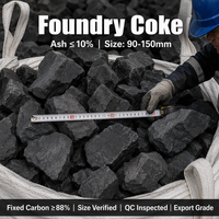 Coke de fonderie de haute qualité et haute résistance à haute valeur calorifique pour les opérations de fusion de la fonte de fer à usage industriel