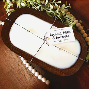 Bols <span class=keywords><strong>à</strong></span> pâte ovales rustiques en bois naturel, récipients <span class=keywords><strong>à</strong></span> bougies pour la fabrication de bougies DIY, décoration de maison de style campagnard et centre de table - Product Image 1