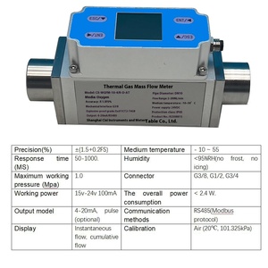 CIXIFMマイクロ熱ステンレス鋼ガスマスフローメーター4〜20mA RS485-10-50 ℃ 6〜600NL/min G1/2〜600NL/minセンサー - Product Image 4