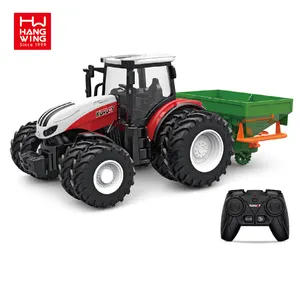 HW mainan mobil rc petani 6CH 2.4G, kendaraan remote kontrol logam paduan kendaraan pertanian penanam RC untuk anak-anak