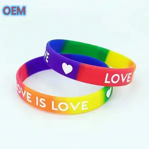 OEM Factory Customize Silicone bracelets Elastic Wrist Hand Band Rubber Wristbands with Logo