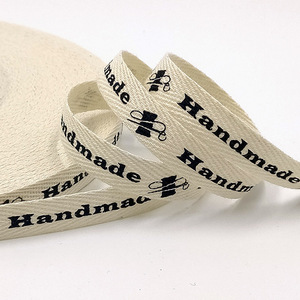 <span class=keywords><strong>Ruban</strong></span> de coton à chevrons <span class=keywords><strong>sergé</strong></span> blanc de 1 pouce avec logo personnalisé avec lettres imprimées - Product Image 6