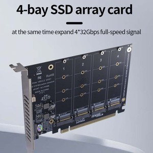 محول توسعة مصفوفة TISHRIC NVME <span class=keywords><strong>M</strong></span>.2 MKEY SSD RAID PCIE X17، بطاقة تقسيم PCIE للوحة الأم - Product Image 2