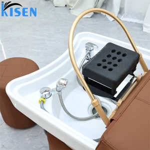 Lit de lavage multifonctionnel Kisen pour spa capillaire professionnel avec traitement LED, coussin moelleux, livraison rapide, plateau de salon - Product Image 2