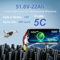 Baterai Drone Industri 51.8V 14S 22000mAh Paket Baterai UAV untuk Operasi Drone Penyemprotan Pertanian dan Survei