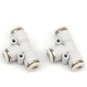 Raccord rapide pour tuyau pneumatique en PU de 8 mm, type T en plastique, PE-4/6/8/10/12/14/16, raccord de cylindre d'air et produit de tuyauterie - Product Image 4