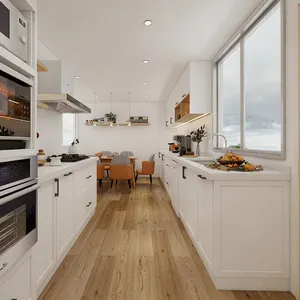 New Design Ideas Simple Modular Cupboard Particle Board Wooden Full Kitchen Cabinet Modern