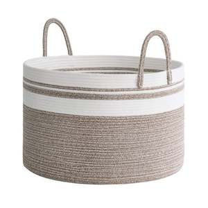 Большая плетеная корзина для хранения в форме треугольника, 11 дюймов, радужная, для подарков, пустая, для пасхального кролика, из ротанга, для одеял - Product Image 1