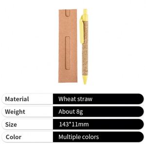 Promotional Customized Logo <b>Color</b> Wheat Straw <b>Pen</b> <b>Pens</b> Recyclable Eco Friendly - Product Image 3