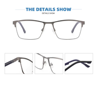 Gafas Ópticas Modernas 2024, Monturas de Gafas Cuadradas para Jóvenes, Unisex, Económicas, Metálicas, Elegantes, para Negocios