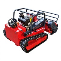 Tondeuse à gazon robotisée à moteur diesel, largeur de coupe 800 mm, 1000 mm, 1200 mm, télécommandée, sur chenilles