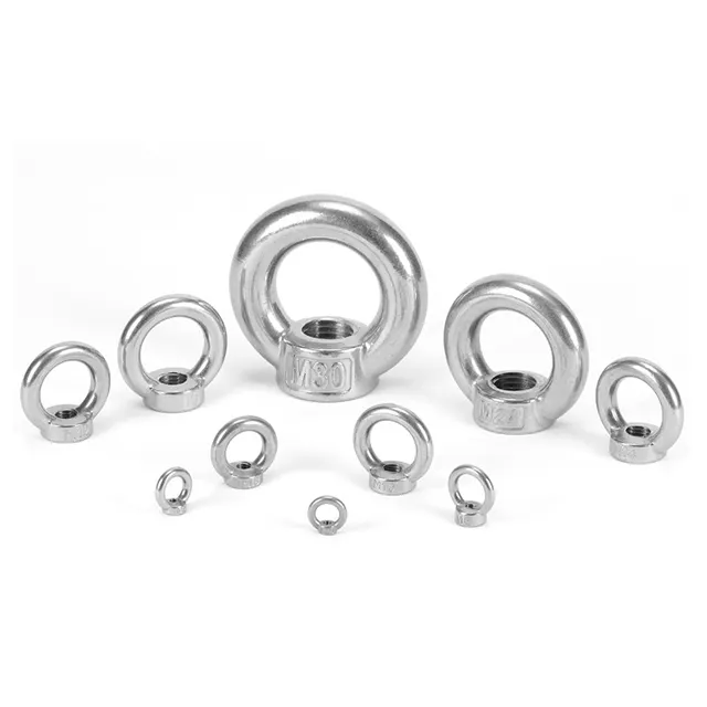 Plain Stainless Steel Carbon Steel Ring Shape Nuts Eye Lifting Eye Nut for automotive and construction industries