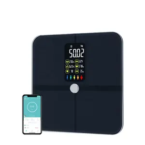 Fat Analyzer Scale Smart Body Analyzer Scale With ITO Screen Measures Heart Rate And BMI Maximum Weight 180kg For Bathroom Use