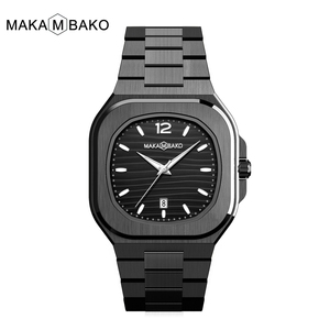 Reloj de Lujo para Hombre MAKA M <span class=keywords><strong>BAKO</strong></span> MK-543, Diseño Japonés, Caja Cuadrada, Acero Inoxidable, Luminoso - Product Image 2