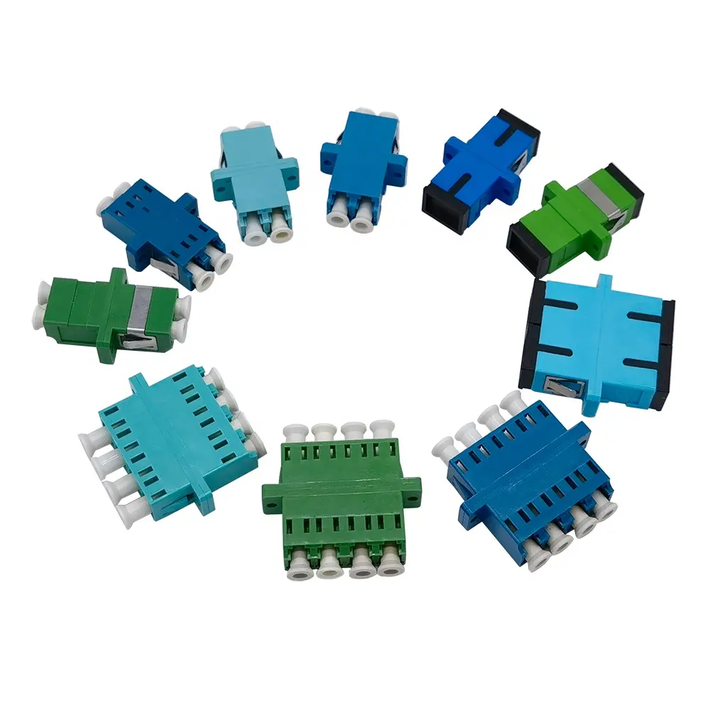 SC LC Adaptor/Coupler Fiber Optic dengan Flens