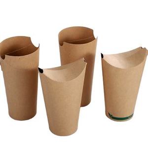 Boîtes en papier pliables jetables personnalisées de <span class=keywords><strong>12</strong></span> <span class=keywords><strong>oz</strong></span> en forme de cône pour frites avec sauce, vente en gros - Product Image 4