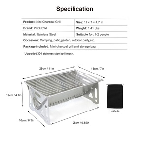 Parrilla Portátil Plegable de Carbón y Leña CZFIT Premium, Mini Estufa de Acero Inoxidable para Camping, Pesca, Playa y Fiestas en el Patio - Product Image 2