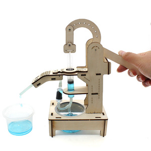 Kit de modelo de bomba de agua de madera, manual, experimento científico, juguete educativo STEM para niños de 7 a 9 años - Product Image 4