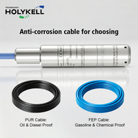 Sonde de niveau Holykell anti-corrosion en FEP pour la mesure hydrostatique submersible du niveau de carburant en réservoir d'essence