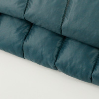 Tissu de veste ouaté d'hiver matelassé à rayures en taffetas de nylon huilé de haute qualité