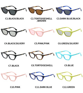 Lunettes de soleil pliantes rectangulaires à monture intégrale UV400 en PC, monture verte, accessoires de plage, style œil de chat classique, unisexe, luxe - Product Image 6