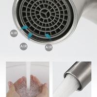 Robinet de cuisine monocommande en acier inoxydable brossé, style classique moderne, à montage sur plan, pour eau froide, idéal pour évier et vaisselle