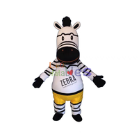 Costume de mascotte zèbre personnalisé en peluche, personnage de dessin animé, tenue de mascotte ambulante pour activités festives
