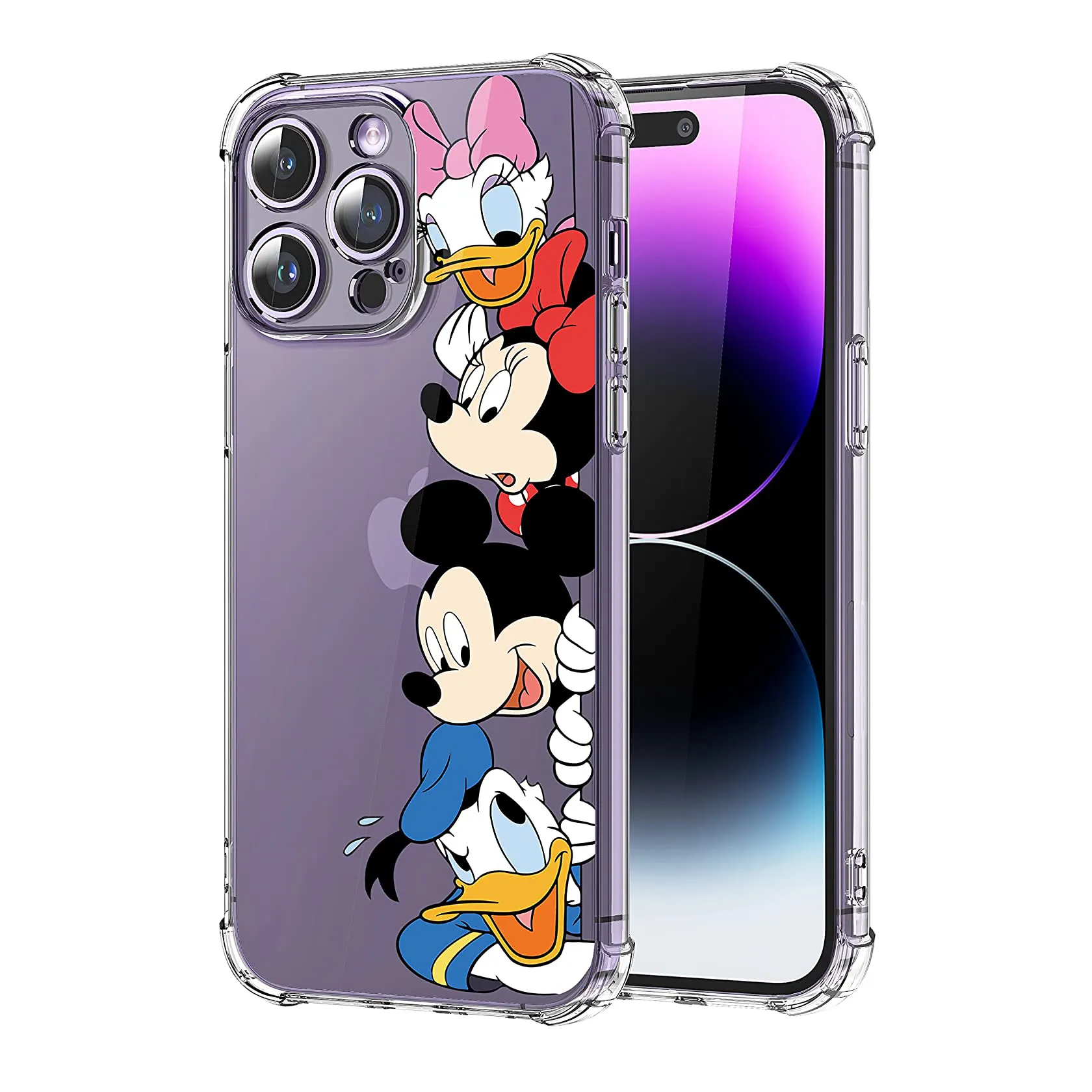 Silicone Cellphone Cover Cartoon Lovely Dishini Design Anti-Shock IMD Phone Case for iPhone 13 12 14 1 Pro Max