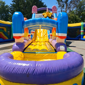 Tobogán Acuático Inflable Comercial <span class=keywords><strong>de</strong></span> PVC para Exteriores, Brincolín Gigante para Adultos, Desmontable, con Piscina y Soplador, para Fiestas Infantiles en el Patio Trasero - Product Image 2