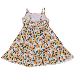 Vestido de Niña al Estilo Inglés, de Bambú/Algodón, con Volantes, Tirantes Ajustables, Lazo en la Espalda, Largo hasta la Rodilla, para Niñas Pequeñas, Venta al Por Mayor, Modelo Cd-3-1 - Product Image 3
