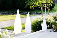 Lámparas de Mesa con Forma de Gota con Clasificación IP65 para Exteriores, Lámpara Colgante LED para Jardín, Paisaje, Comedor, Césped y Decoración