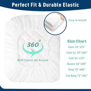 Surmatelas <span class=keywords><strong>moelleux</strong></span> extra épais en coton, matelassé, avec poches profondes, alternative au duvet, type Pillow Top - Product Image 5