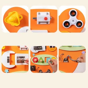 Oso de madera Montessori para bebé, tablero de dibujo ocupado de doble cara, juguetes educativos de aprendizaje inquieto para niñas con autismo - Product Image 5