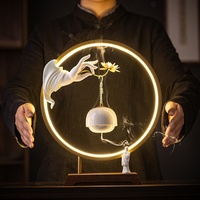 Ensemble brûleur d'encens aromatique moderne à LED, diffuseur d'huiles essentielles en céramique pour la décoration intérieure de la maison et du bureau