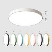 30W 40W 50W 60W 80W Plafonnier LED rond 50cm diamètre 5cm d'épaisseur style macaron moderne encastré pour salon chambre à coucher