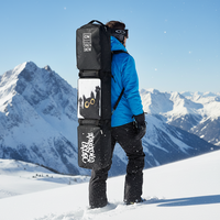 Sac de ski en gros avec roulettes, grande capacité, séparation humide/sec, imperméable, pour équipement de ski et snowboard, pour skis simples et doubles