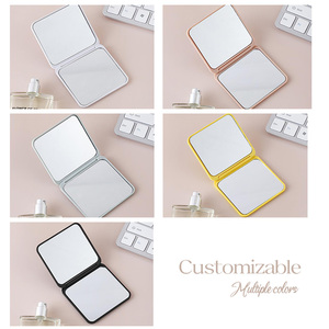 Du lịch đáng yêu kích thước vuông nhựa xách tay phóng đại gấp Gương trang điểm cho phụ nữ - Product Image 6