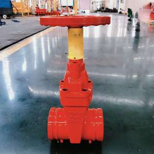 วาล์วประตูแบบเปิด-ปิดร่องด้วยมือได้รับการอนุมัติจาก wras เหล็กดัดยางมีเส้นเต็ม (nbr/ EPDM) วาล์วป้องกันอัคคีภัย - Product Image 4