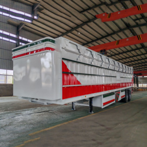 Remorques 2 et 3 essieux, capacité de charge 40-80 tonnes, <span class=keywords><strong>pour</strong></span> voitures, semi-remorques grillagées multi-transports <span class=keywords><strong>pour</strong></span> le transport de bétail et de moutons - Product Image 3