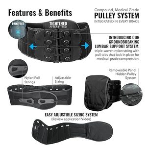 New Hot Selling Lumbar Support <strong>Brace</strong> Pain Relief <strong>Back</strong> Lumbar Waist <strong>Back</strong> <strong>Brace</strong> - Product Image 6