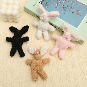 Fluffy Cartoon Long-Fur Jointed Rabbit Plush <b>Doll</b> <b>Accessory</b> Handmade DIY Keychain Pendant - Product Image 6