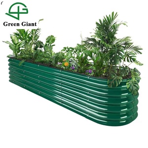 <span class=keywords><strong>Jardinière</strong></span> surélevée en acier galvanisé de grande capacité pour fleurs et herbes aromatiques, lit de jardin en métal - Product Image 1