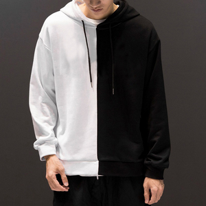 <span class=keywords><strong>Felpa</strong></span> con <span class=keywords><strong>cappuccio</strong></span> <span class=keywords><strong>nera</strong></span> personalizzata Casual pesante di alta qualità in cotone 100% invernale ricamata in bianco e nero - Product Image 4